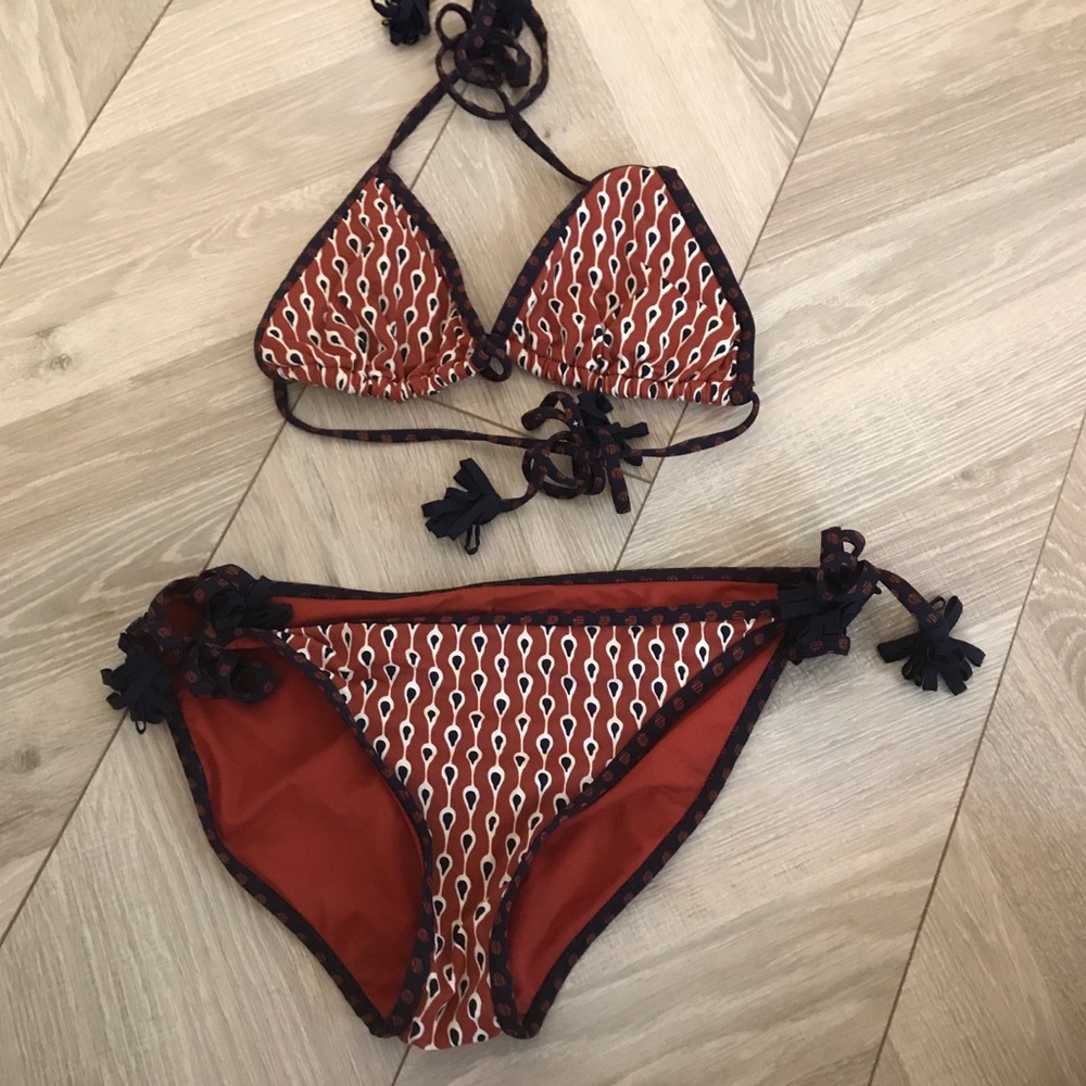 Loft Swimsuit Bikini Tassel Small Medium Rust